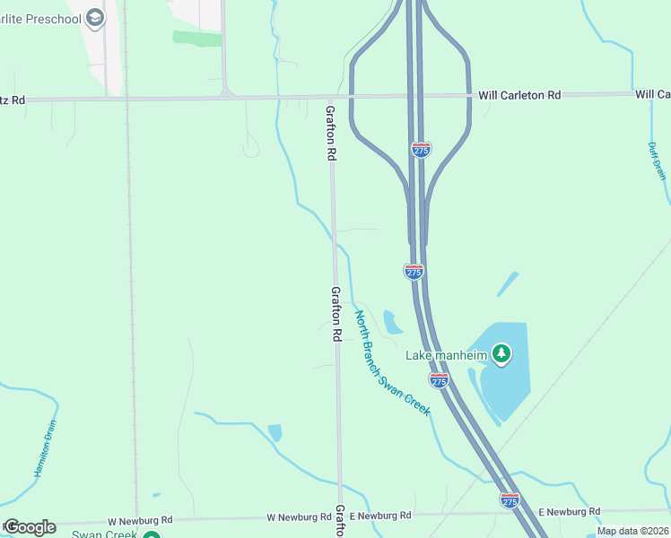 map of restaurants, bars, coffee shops, grocery stores, and more near 14572 Grafton Road in Carleton
