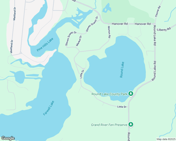map of restaurants, bars, coffee shops, grocery stores, and more near 1516 Little Drive in Horton