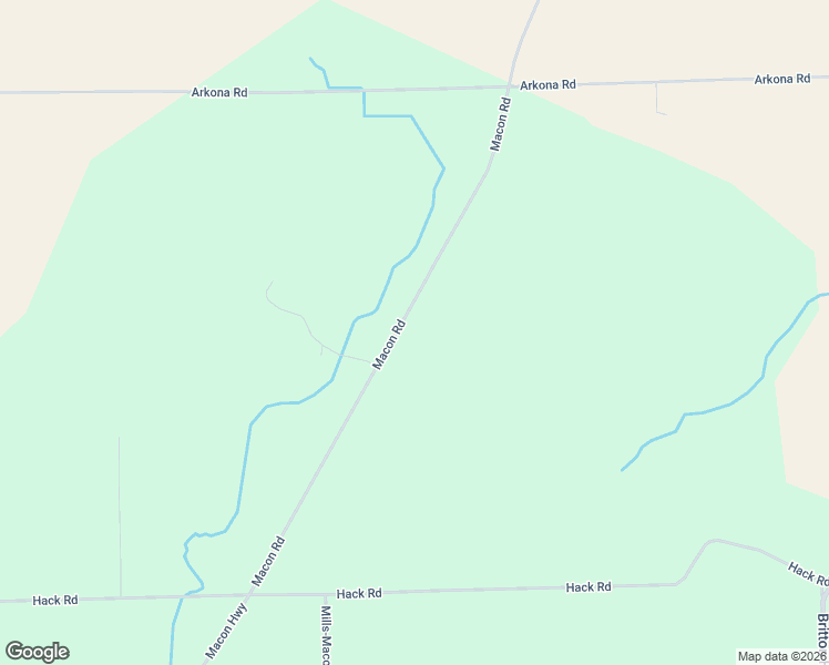 map of restaurants, bars, coffee shops, grocery stores, and more near 13591 Macon Road in Saline