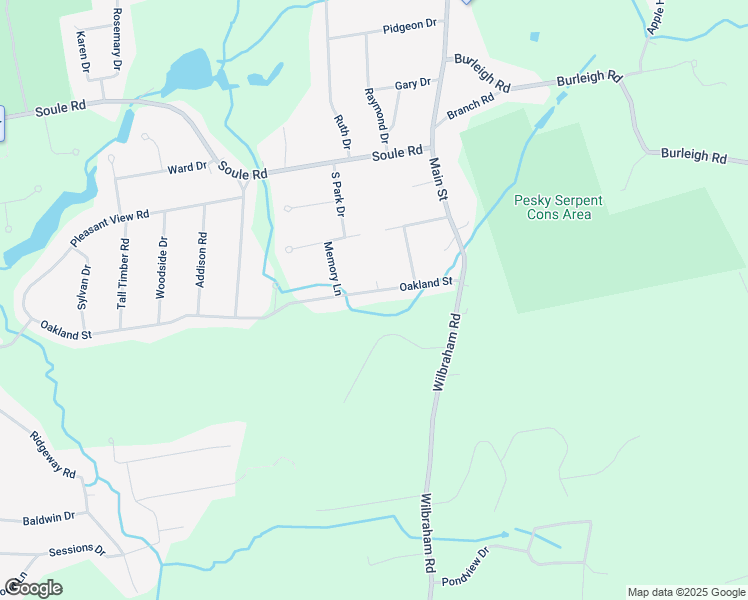 map of restaurants, bars, coffee shops, grocery stores, and more near 14 Oakland Street in Wilbraham