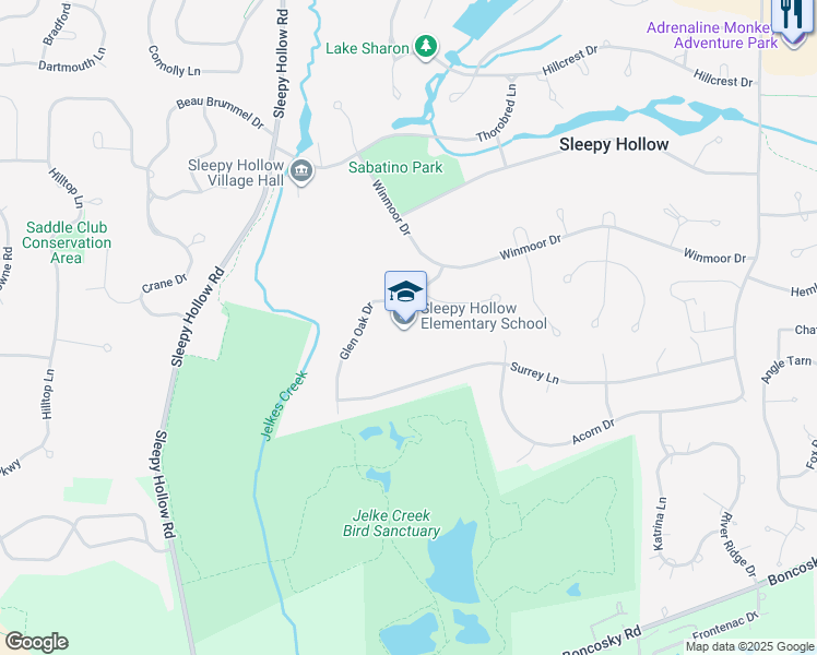 map of restaurants, bars, coffee shops, grocery stores, and more near 898 Glen Oak Drive in Sleepy Hollow