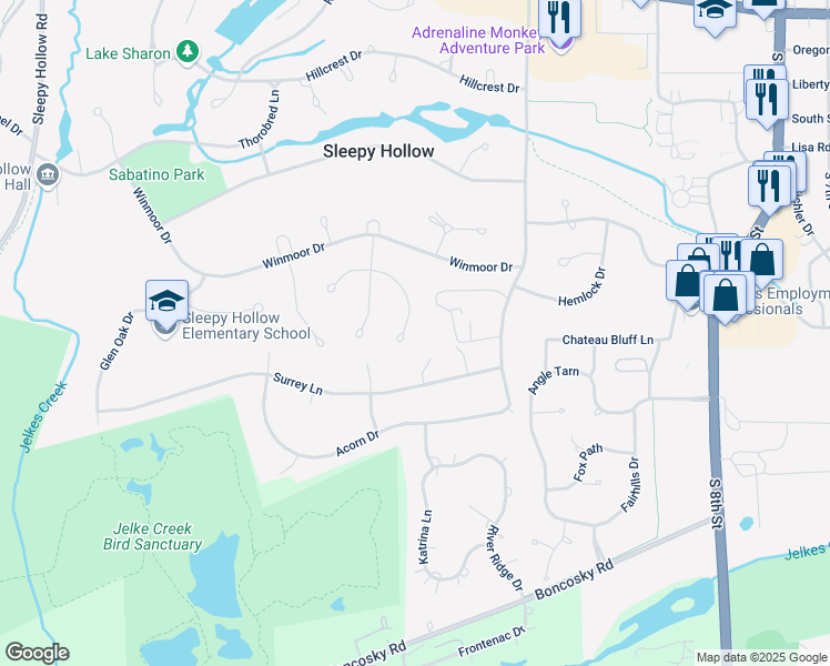 map of restaurants, bars, coffee shops, grocery stores, and more near 1287 Christopher Court in Sleepy Hollow
