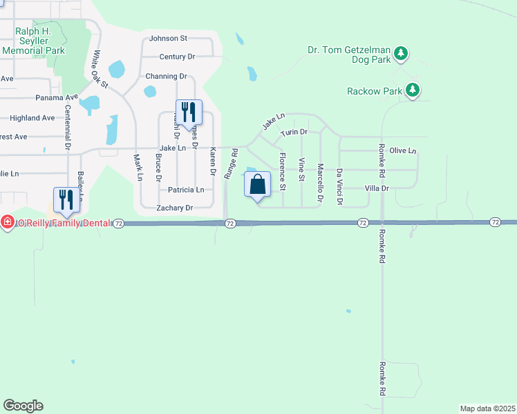 map of restaurants, bars, coffee shops, grocery stores, and more near 972 Como Circle in Hampshire