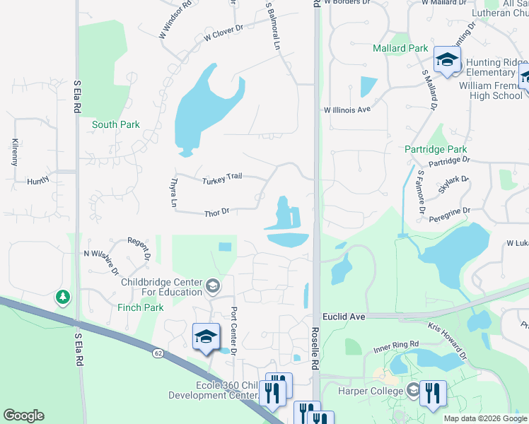 map of restaurants, bars, coffee shops, grocery stores, and more near 1083 Valley Lake Drive in Inverness