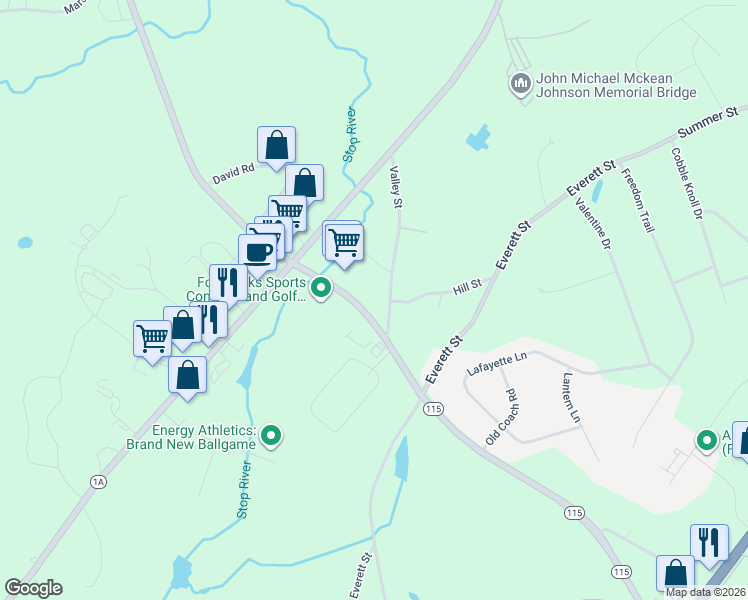 map of restaurants, bars, coffee shops, grocery stores, and more near 31 Pine Street in Norfolk