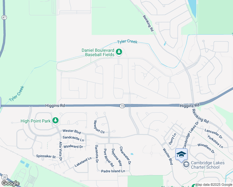 map of restaurants, bars, coffee shops, grocery stores, and more near 42W276 Illinois 72 in Hampshire