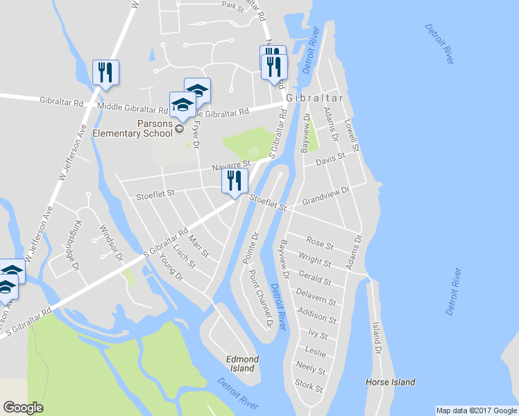 map of restaurants, bars, coffee shops, grocery stores, and more near 30024 Pointe Dr in Rockwood