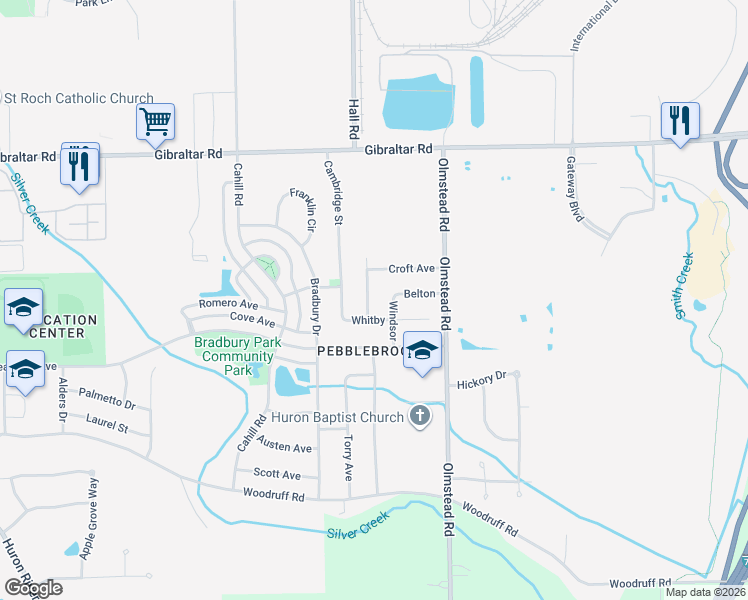 map of restaurants, bars, coffee shops, grocery stores, and more near 29729 Sussex Avenue in Flat Rock