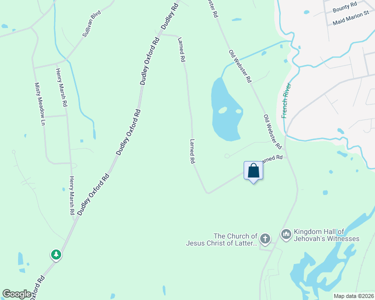 map of restaurants, bars, coffee shops, grocery stores, and more near 47 Larned Road in Oxford
