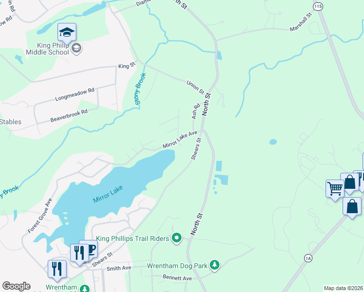map of restaurants, bars, coffee shops, grocery stores, and more near 21 Mirror Lake Avenue in Norfolk