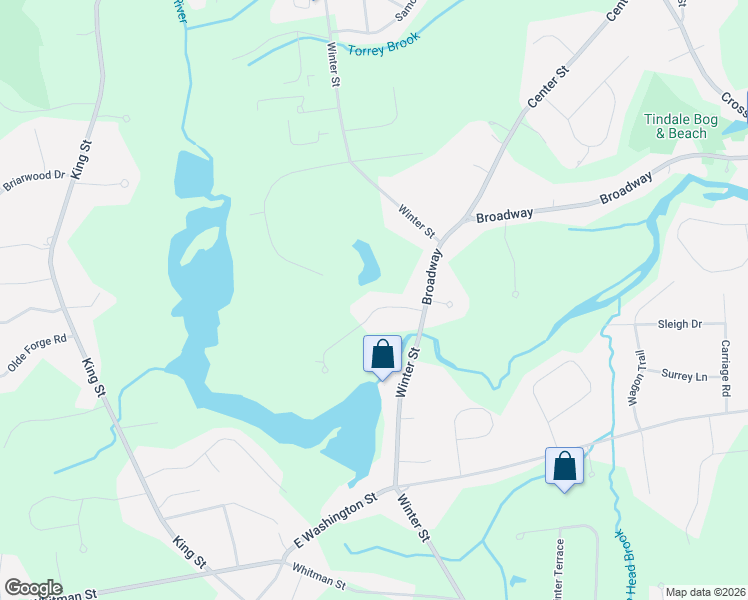 map of restaurants, bars, coffee shops, grocery stores, and more near 61 Waterford Drive in Hanover