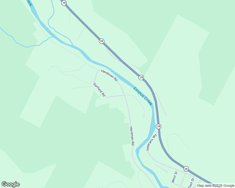 map of restaurants, bars, coffee shops, grocery stores, and more near 15 Garfield Road in Phoenicia