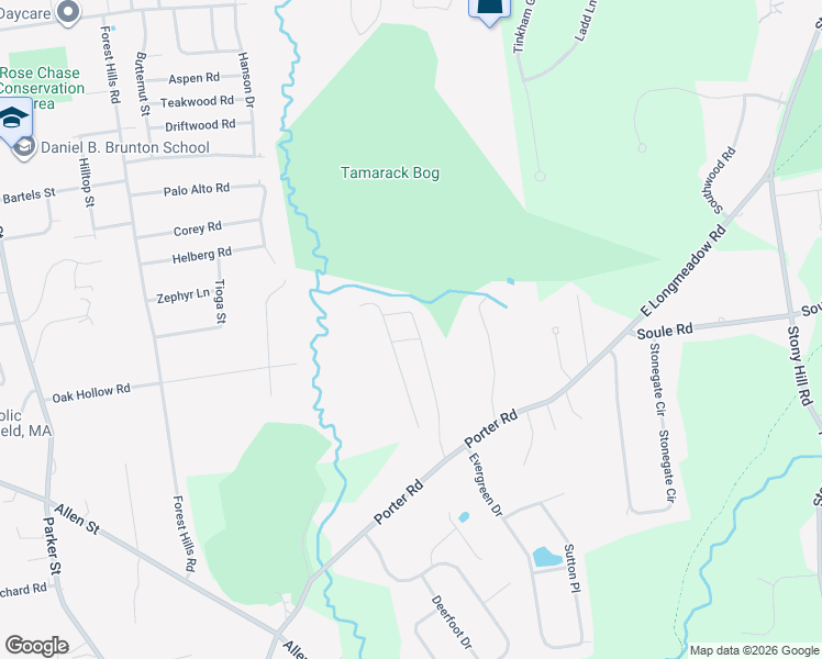 map of restaurants, bars, coffee shops, grocery stores, and more near 133 Carol Ann Street in Springfield
