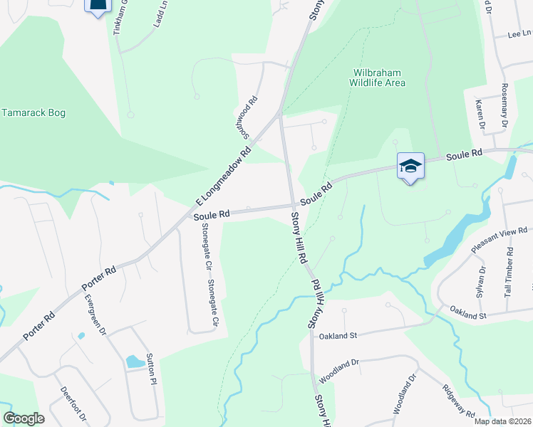map of restaurants, bars, coffee shops, grocery stores, and more near 416 Soule Road in Wilbraham