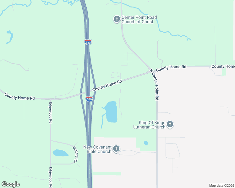 map of restaurants, bars, coffee shops, grocery stores, and more near 3416 County Home Road in Cedar Rapids