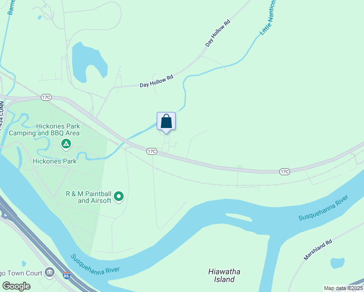 map of restaurants, bars, coffee shops, grocery stores, and more near 2293 New York 17C in Owego