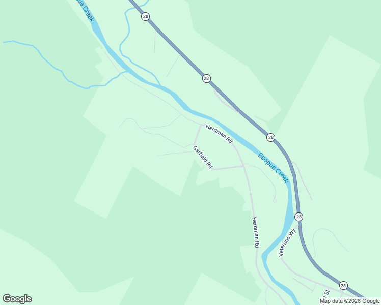 map of restaurants, bars, coffee shops, grocery stores, and more near 53 Garfield Road in Phoenicia