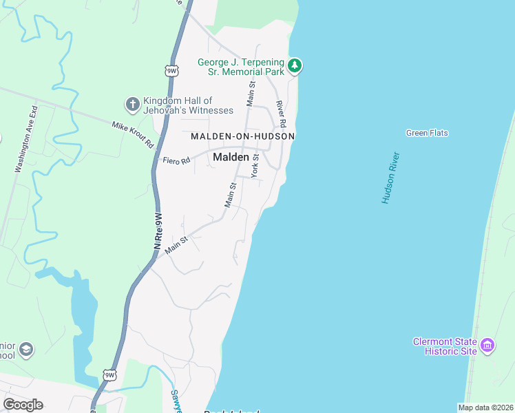 map of restaurants, bars, coffee shops, grocery stores, and more near 88 River Road in Saugerties