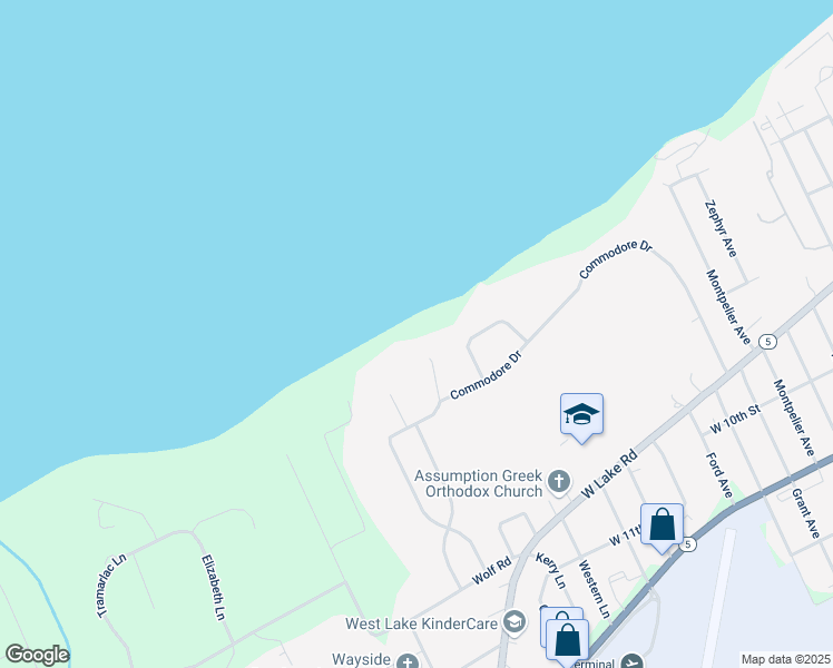 map of restaurants, bars, coffee shops, grocery stores, and more near 100 Voyageur Dr in Erie