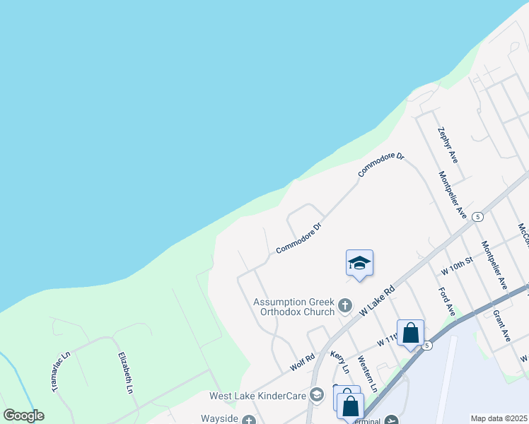map of restaurants, bars, coffee shops, grocery stores, and more near 100 Voyageur Dr in Erie