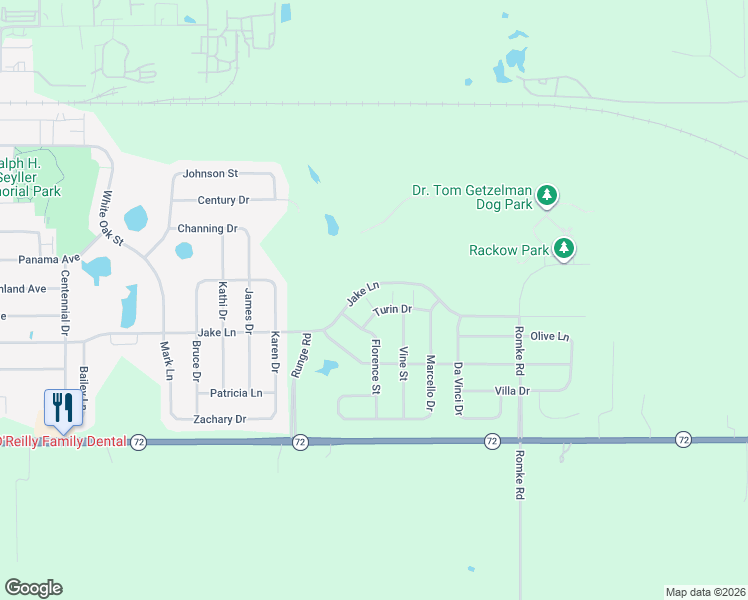 map of restaurants, bars, coffee shops, grocery stores, and more near 1039 Turin Drive in Hampshire