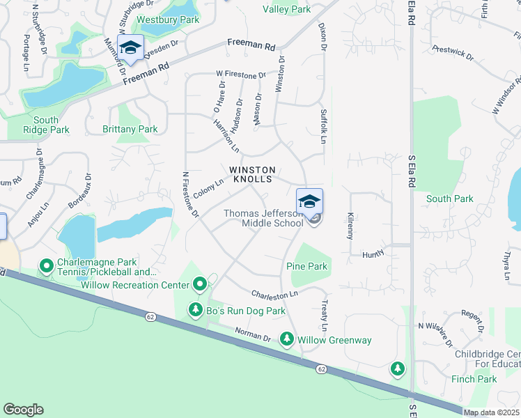 map of restaurants, bars, coffee shops, grocery stores, and more near 930 Patriot Lane in Hoffman Estates