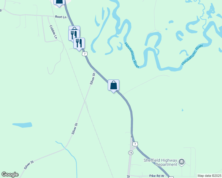 map of restaurants, bars, coffee shops, grocery stores, and more near 534 South Main Street in Sheffield
