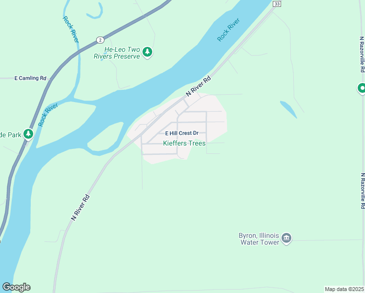 map of restaurants, bars, coffee shops, grocery stores, and more near 703 North View Crest Drive in Byron
