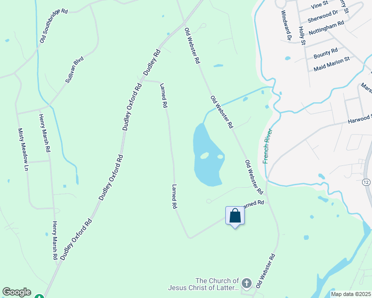 map of restaurants, bars, coffee shops, grocery stores, and more near 58 Larned Road in Oxford