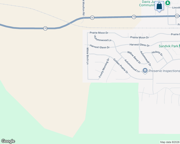 map of restaurants, bars, coffee shops, grocery stores, and more near 937 White Birch Lane in Davis Junction