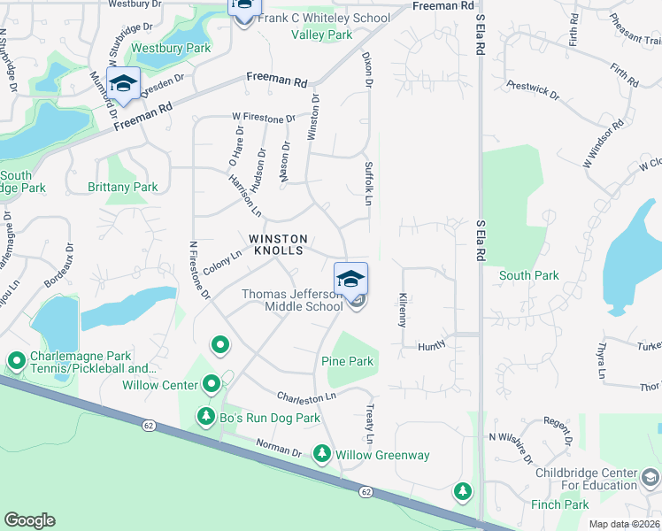 map of restaurants, bars, coffee shops, grocery stores, and more near 3920 Winston Drive in Hoffman Estates