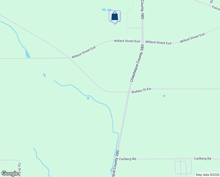 map of restaurants, bars, coffee shops, grocery stores, and more near 1864 County Touring Route 40 in Jamestown