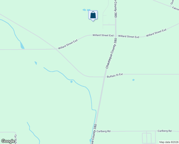 map of restaurants, bars, coffee shops, grocery stores, and more near 1864 County Touring Route 40 in Jamestown