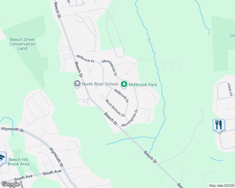 map of restaurants, bars, coffee shops, grocery stores, and more near 37 Millbrook Drive in Rockland