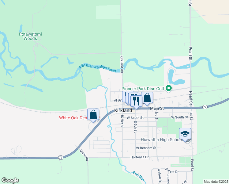 map of restaurants, bars, coffee shops, grocery stores, and more near 611 West North Street in Kirkland