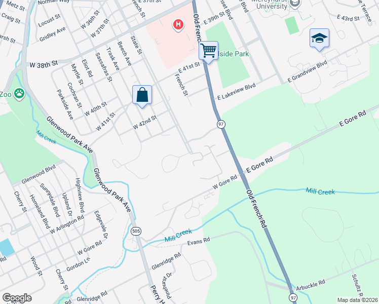 map of restaurants, bars, coffee shops, grocery stores, and more near 4652 State St in Erie