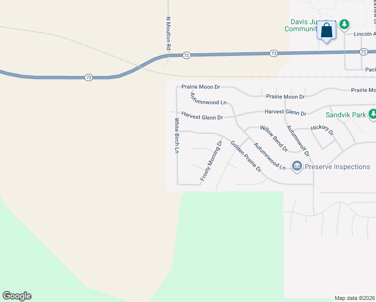map of restaurants, bars, coffee shops, grocery stores, and more near 937 White Birch Lane in Davis Junction