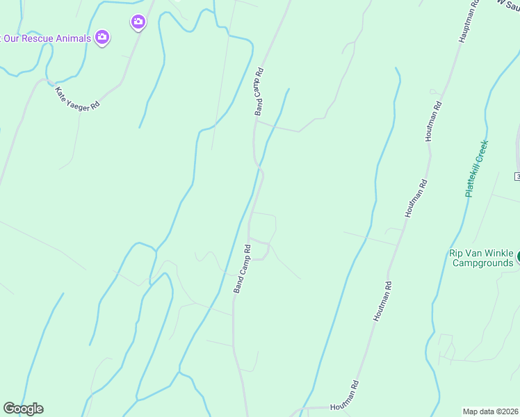 map of restaurants, bars, coffee shops, grocery stores, and more near 605 Band Camp Circle in Saugerties