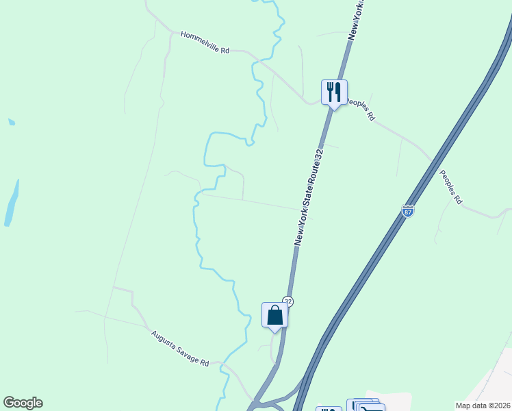 map of restaurants, bars, coffee shops, grocery stores, and more near 32 Leonards Lane in Saugerties