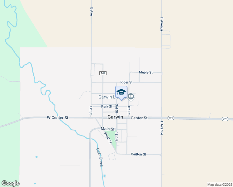 map of restaurants, bars, coffee shops, grocery stores, and more near 298 Anna St in Garwin