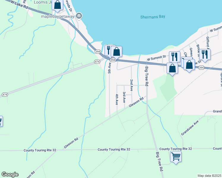 map of restaurants, bars, coffee shops, grocery stores, and more near 2216 5th Avenue in Lakewood