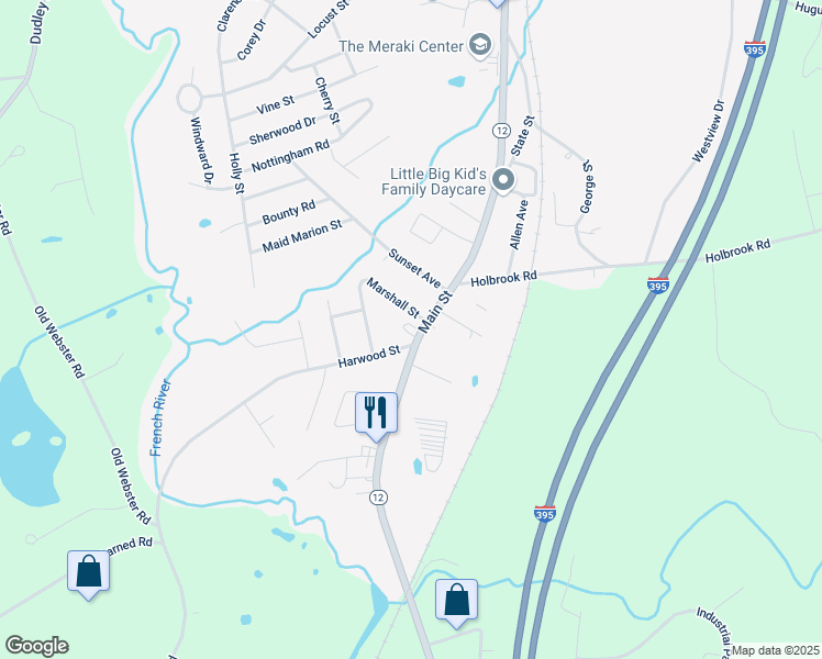 map of restaurants, bars, coffee shops, grocery stores, and more near 4 Harwood Street in Oxford