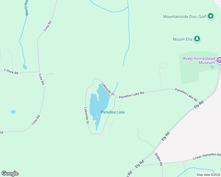 map of restaurants, bars, coffee shops, grocery stores, and more near 11 Paradise Lake Road in Monson