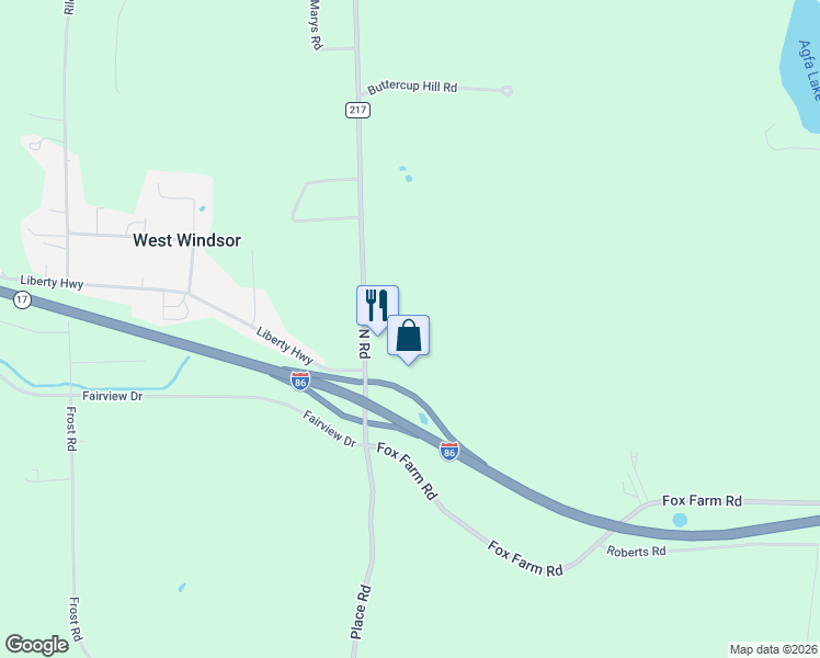 map of restaurants, bars, coffee shops, grocery stores, and more near 24 North Road in Windsor