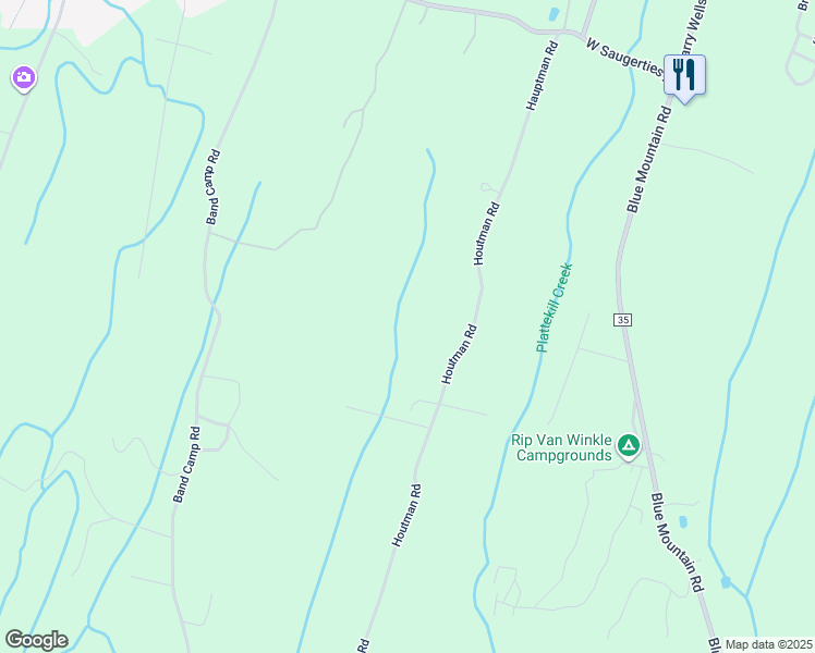 map of restaurants, bars, coffee shops, grocery stores, and more near 215 Houtman Road in Saugerties