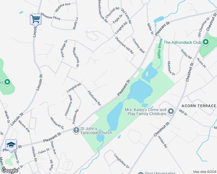 map of restaurants, bars, coffee shops, grocery stores, and more near 7 Arrowhead Lane in Franklin