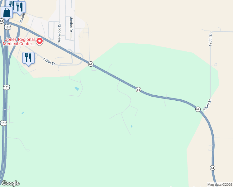 map of restaurants, bars, coffee shops, grocery stores, and more near Wood Ridge Road in Anamosa