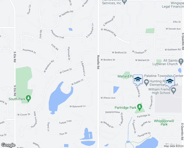 map of restaurants, bars, coffee shops, grocery stores, and more near 1586 West Dumfries Court in Inverness