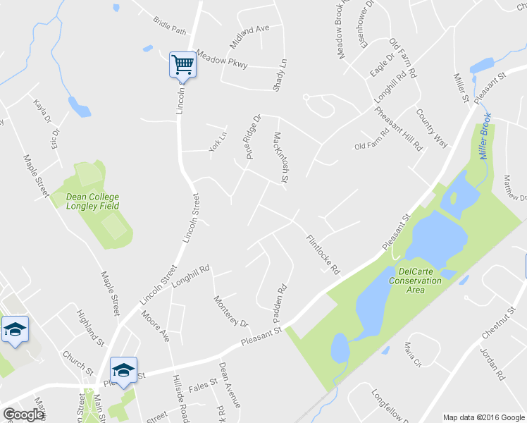 map of restaurants, bars, coffee shops, grocery stores, and more near 6 Dartmouth Road in Franklin