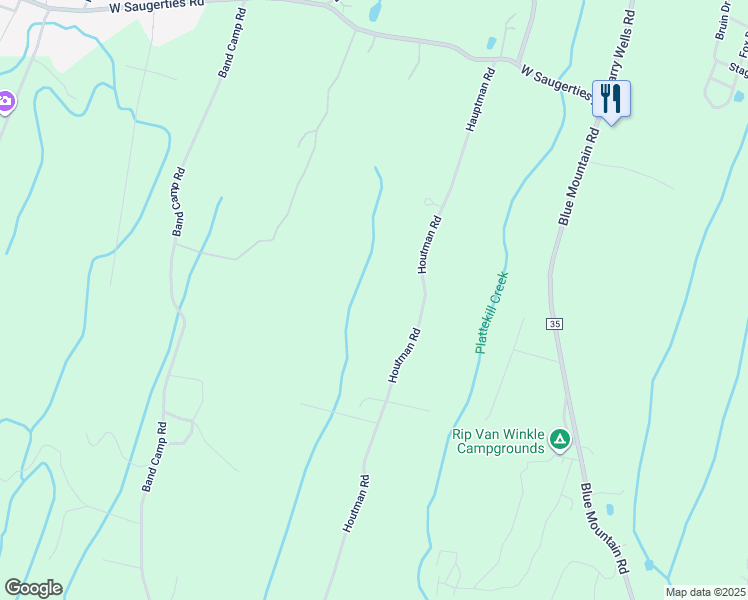 map of restaurants, bars, coffee shops, grocery stores, and more near 215 Houtman Road in Saugerties